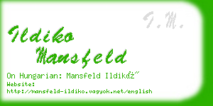 ildiko mansfeld business card